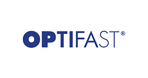 „OPTIFAST“ in blauer Schrift auf weißem Hintergrund.